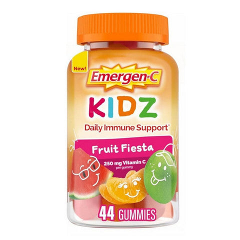 Emergen-C, Kidz Daily Immune Support Gummies Fruit Fiesta, 250 Mg, 44 Each Emergen-C