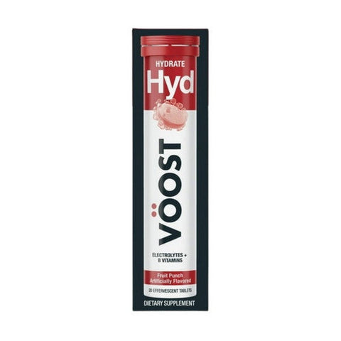 Voost, Hydrate Electrolytes Plus B Vitamins Fruit Punch, 20 Count Voost