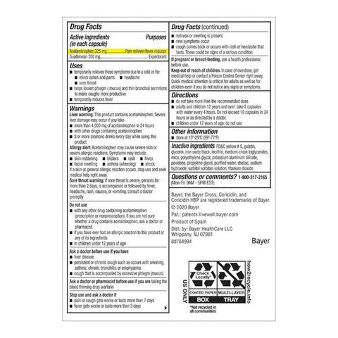 Coricidin Hbp, Maximum Strength Cold Flu And Chest Congestion Liquid Gels, 24 Caps Coricidin Hbp