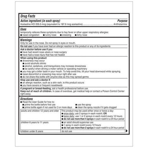 Astepro, Children's Azelastine Hydrochloride Allergy Antihistamine Nasal Spray, 120 Count Astepro