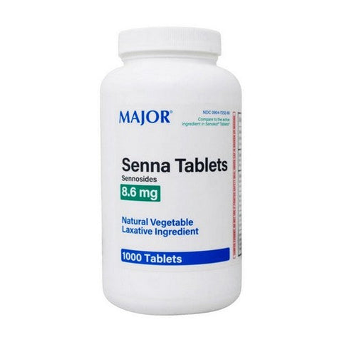Major Pharmaceuticals, Senna, 8.6 Mg, 1000 Tabs Major Pharmaceuticals