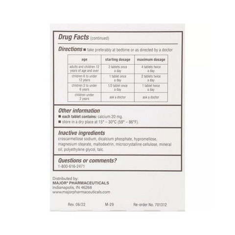 Major Pharmaceuticals, Senna-Lax Natural Vegetable Laxative, 8.6 Mg, 100 Tablets