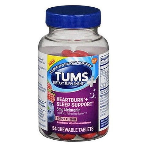 Tums, Heartburn Plus Sleep Support, 54 Chewable Tums