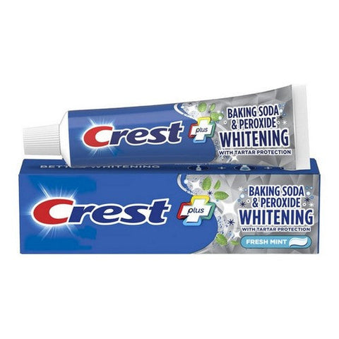 Crest, Baking Soda And Peroxide Whitening Fluoride Anticavity Toothpaste Fresh Mint, 4.2 Oz Crest