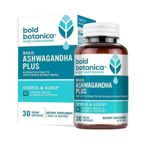 Bold Botanica, Bold Ashwagandha Plus, 30 Caps Bold Botanica