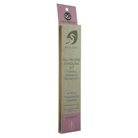 White Egret, Paraffin Therapeutic Candles, 4 Count White Egret