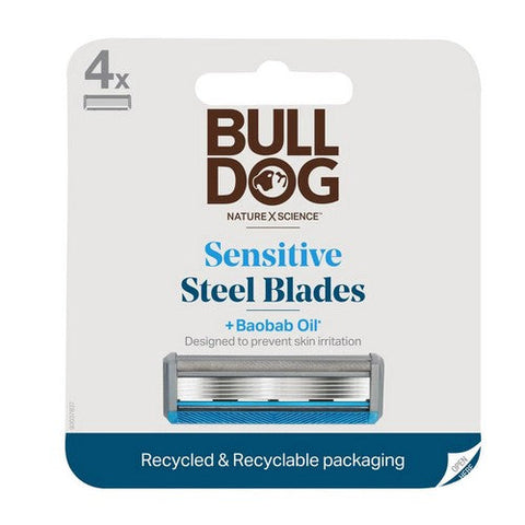 Bulldog Natural Skincare, 5-Blade Razor Refill Sensitive, 4 Count Bulldog Natural Skincare