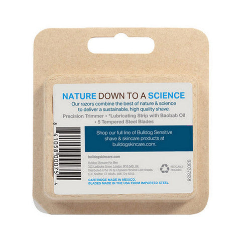 Bulldog Natural Skincare, 5-Blade Razor Refill Sensitive, 4 Count Bulldog Natural Skincare