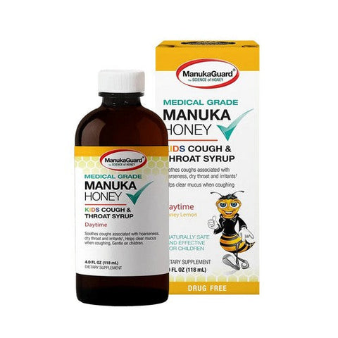 Manuka Guard, Kids Daytime Cough & Throat Syrup, 4 Oz Manuka Guard