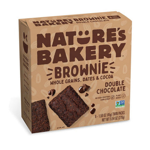 Natures Bakery, Double Chocolate Brownie, 9.54 Oz(Case Of 6) Natures Bakery
