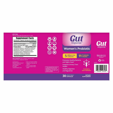 Gut Response, Women's Probiotic, 30 Capsule Gut Response