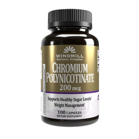 Chromium Polynicotinate 100 Capsules by Windmill