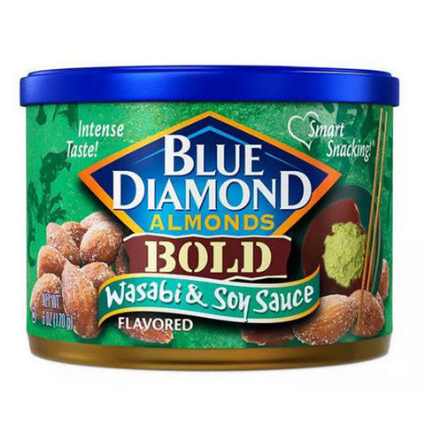 Blue Diamond, Almonds Bold Wasabi And Soy Sauce, 6 Oz(Case Of 12) Blue Diamond