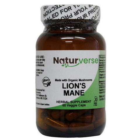 Naturverse, Lion's Mane COG Powder Capsules, 60 VegCaps Naturverse