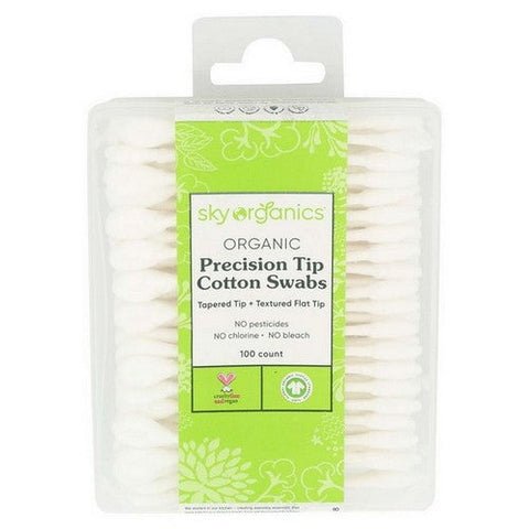 Sky Organics, Organic Precision Tip Cotton Swabs, 100 Count Sky Organics