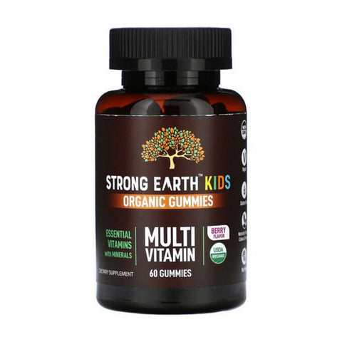 Yum-V's, Strong Earth Organic Vitamin C Vitamin D3 Zinc For Kids, 60 Gummies Yum-V's
