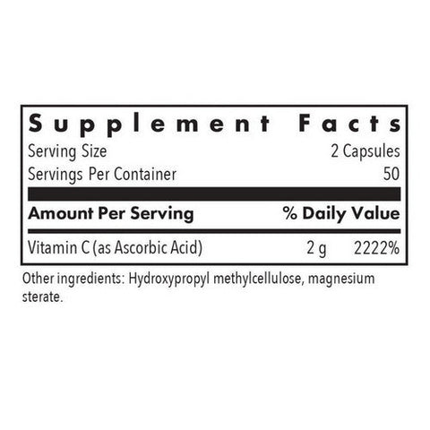 Nutricology/ Allergy Research Group, Pure Vitamin C Ascorbic Acid, 100 Veg Caps