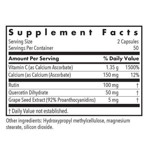 Nutricology/ Allergy Research Group, Esterol Ester-C Calcium Ascorbate With Bioflavonoids, 100 Veg Caps Nutricology/ Allergy Research Group