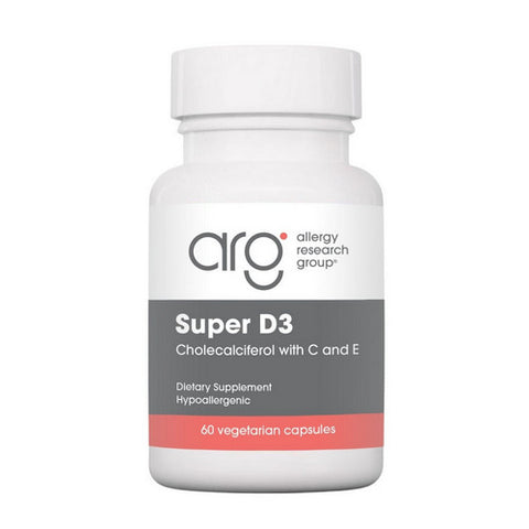 Nutricology/ Allergy Research Group, Super Vitamin D3 Cholecalciferol With C and E, 60 Veg Caps Nutricology/ Allergy Research Group