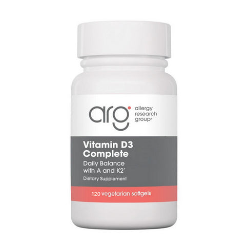 Vitamin D3 Complete Daily Balance with A and K2 120 Softgels by Nutricology/ Allergy Research Group