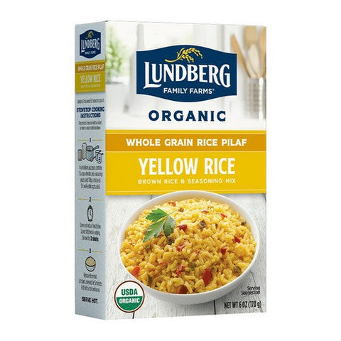 Lundberg, Organic Whole Grain Yellow Rice, 6 Oz (Case Of 6) Lundberg