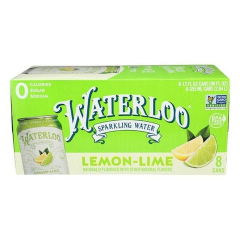 Waterloo Sparkling Water, Sparkling Water Lemon Lime, 96 Oz (Case Of 3) Waterloo Sparkling Water