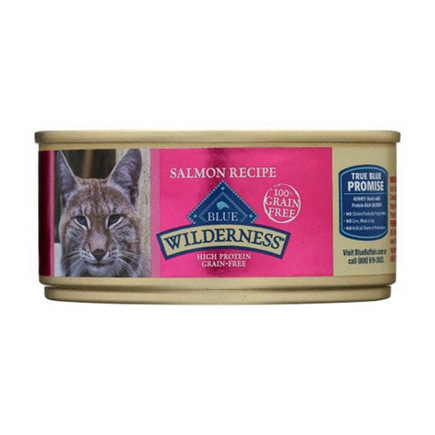 Blue Buffalo, Wilderness Grain Free Premium Wet Cat Food Salmon Recipe, 5.5 Oz (Case Of 24) Blue Buffalo