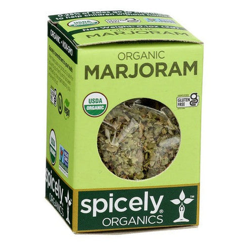 Spicely Organics, Organic Marjoram Whole, 0.1 Oz (Case Of 6) Spicely Organics
