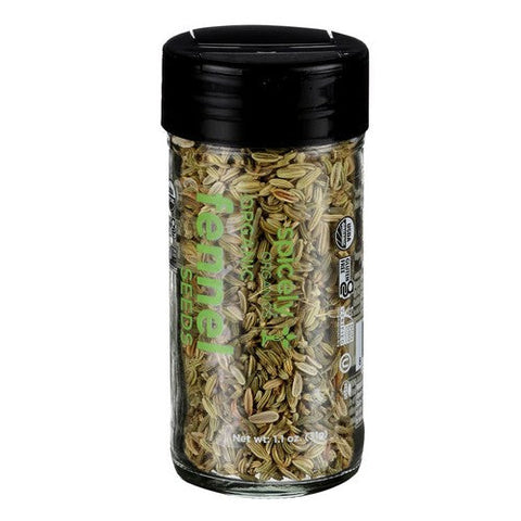 Spicely Organics, Organic Fennel Seeds Whole, 1.1 Oz (Case Of 3) Spicely Organics