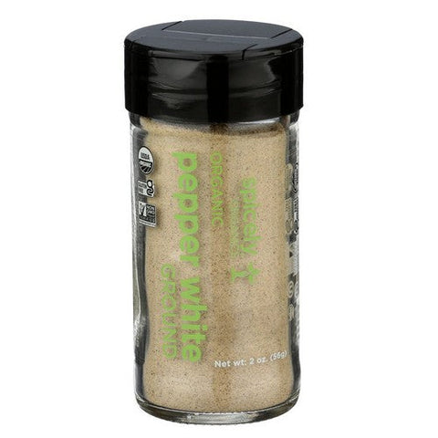 Spicely Organics, Organic Peppercorn White Ground, 2 Oz (Case Of 3) Spicely Organics
