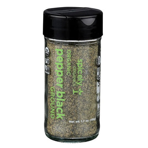 Spicely Organics, Organic Peppercorn Black Ground, 1.7 Oz (Case Of 3) Spicely Organics