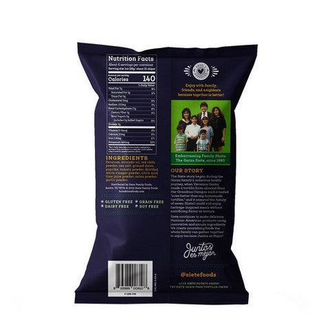 Siete, Chile Lime Kettle Cooked Potato Chips, 5.5 Oz (Case Of 6) Siete
