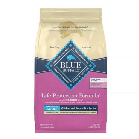 Blue Buffalo, Life Protection Formula Natural Adult Small Breed Dry Dog Food Chicken And Brown Rice, 5 Lbs (Case Of 3) Blue Buffalo