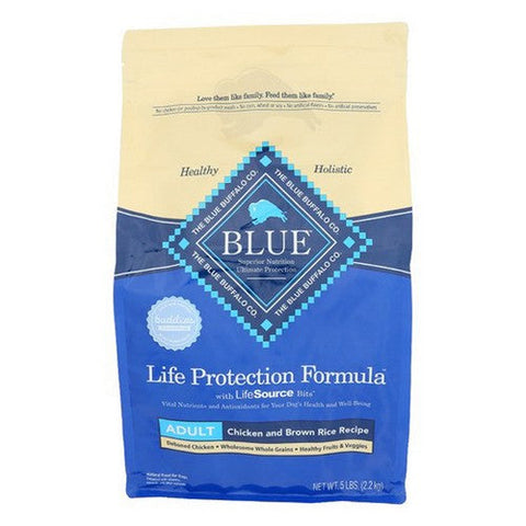 Blue Buffalo, Life Protection Formula Adult Chicken and Brown Rice Dog Food, 5 Lbs (Case Of 3) Blue Buffalo