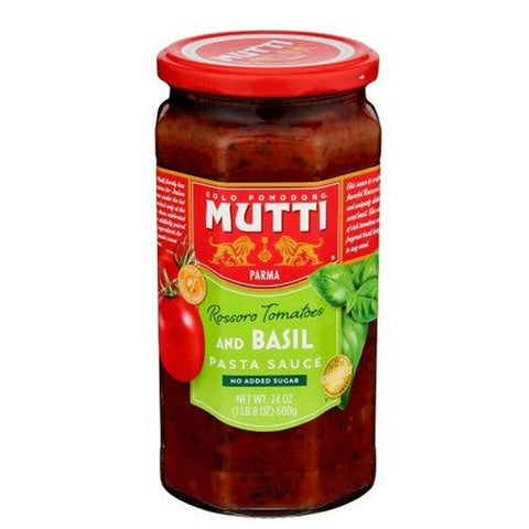 Mutti, Tomato And Basil Pasta Sauce, 24 Oz (Case Of 6) Mutti