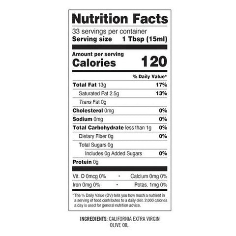Sonoma Gourmet, California Extra Virgin Olive Oil, 17 Oz (Case Of 6) Sonoma Gourmet