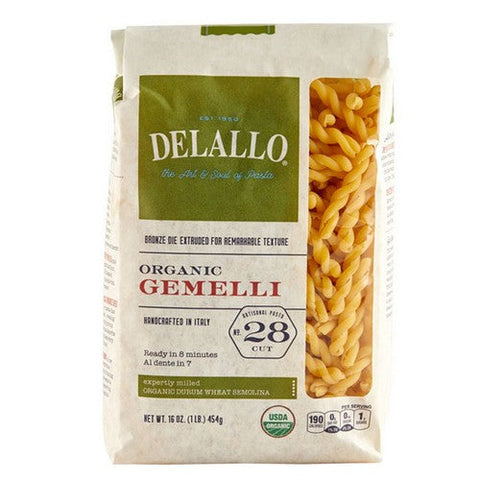 Delallo, Organic Gemelli Noodles, 16 Oz (Case Of 8) Delallo