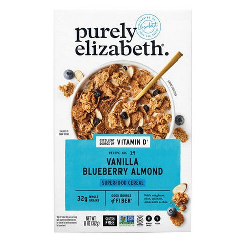 Purely Elizabeth, Superfood Cereal Vanilla Blueberry Almond With Vitamin D, 11 Oz (Case Of 6) Purely Elizabeth