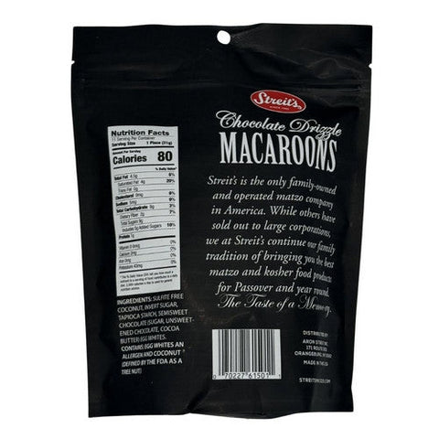 Streits, Macaroons Chocolate Drizzle, 8 Oz (Case Of 12)