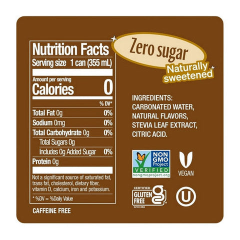 Zevia, Creamy Root Beer Zero Calorie Soda, 144 Oz (Case Of 2) Zevia