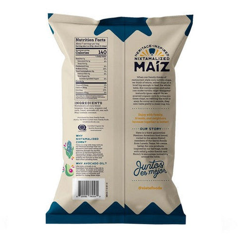 Siete, Maiz Totopos Blue Corn Tortilla Chips, 7.5 Oz (Case Of 6) Siete