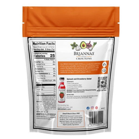 Briannas, Croutons Sweet Onion, 5 Oz (Case Of 6) Briannas