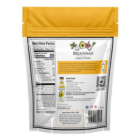Briannas, Croutons Honey Mustard, 5 Oz (Case Of 6) Briannas