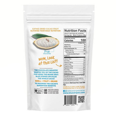Blue Stripes, Dried Cacao Fruit, 4 Oz (Case Of 6) Blue Stripes