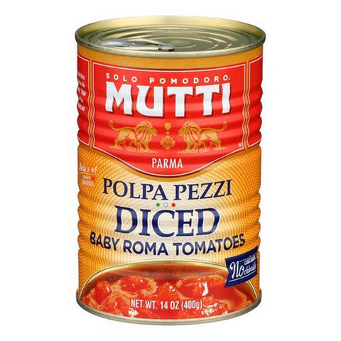 Mutti, Diced Baby Roma Tomatoes, 14 Oz (Case Of 6) Mutti