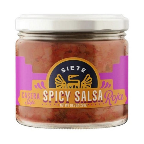 Siete, Casera Spicy Salsa Roja, 10.5 Oz (Case Of 6) Siete