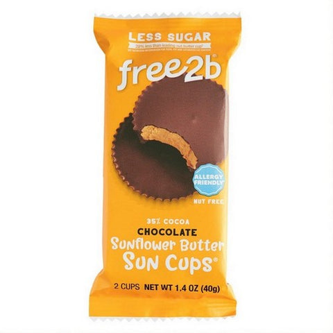 Free2B Foods, Sunflower Butter Cups Chocolate, 1.4 Oz(Case Of 12) Free2B Foods