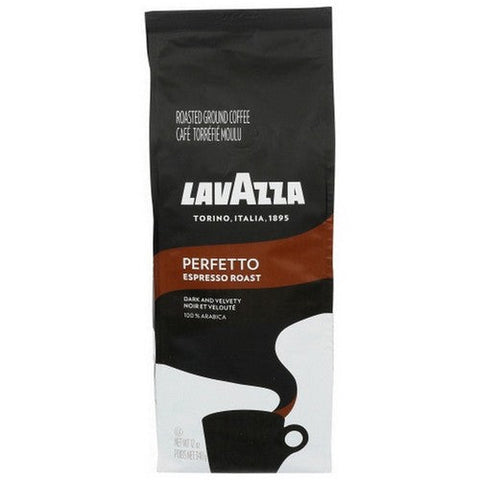 Lavazza, Perfetto Dark Roast Ground Coffee, 12 Oz(Case Of 6) Lavazza