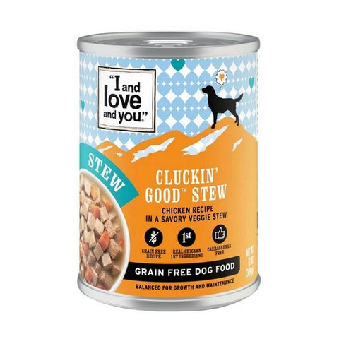 I And Love And You, Cluckin Good Stew Wet Dog Food, 13 Oz(Case Of 12) I And Love And You