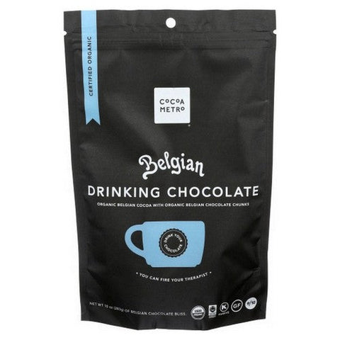 Cocoa Metro, Organic Belgian Hot Drinking Chocolate Mix, 10 Oz(Case Of 6) Cocoa Metro